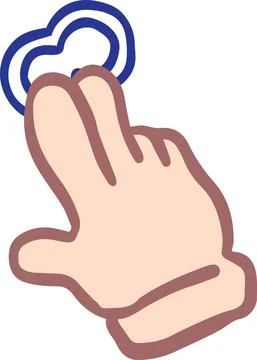 Asian Touch gesture set drawn with a pen Stock Illustration