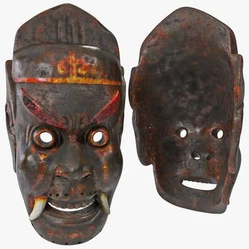 Asian Tribal Mask 3D Model