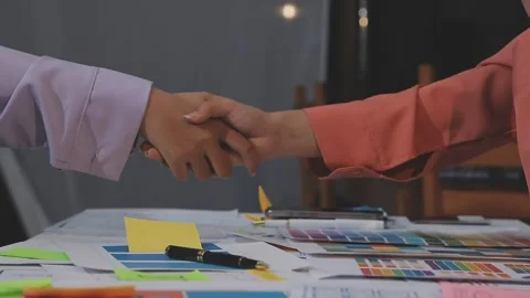 Asian uxui designer working on website design using sticky notes and wirefram Stock Footage 332276498