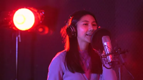 Asian vocalist Stock Footage 138314466