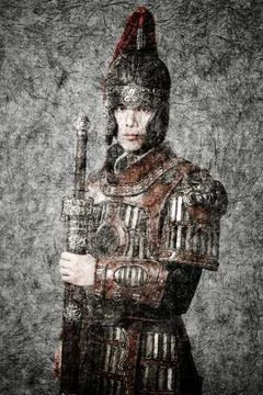 Asian warrior Stock Photos