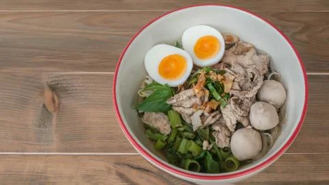 Asian white noodles Stock-Fotos