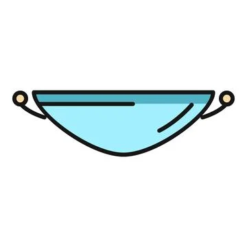 Asian wok pan cooking kitchenware flat icon Stock Illustration