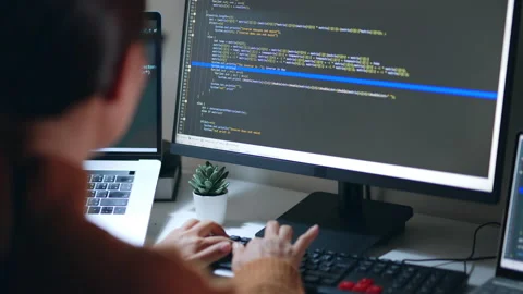 Asian woman, developer programmer, software engineer using computer Stock Footage 196911411