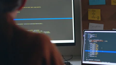 Asian woman, developer programmer, software engineer working on computer Stock Footage 196912323
