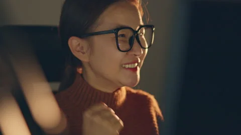 Asian woman, developer programmer, software engineer working on computer Stock Footage 196912342