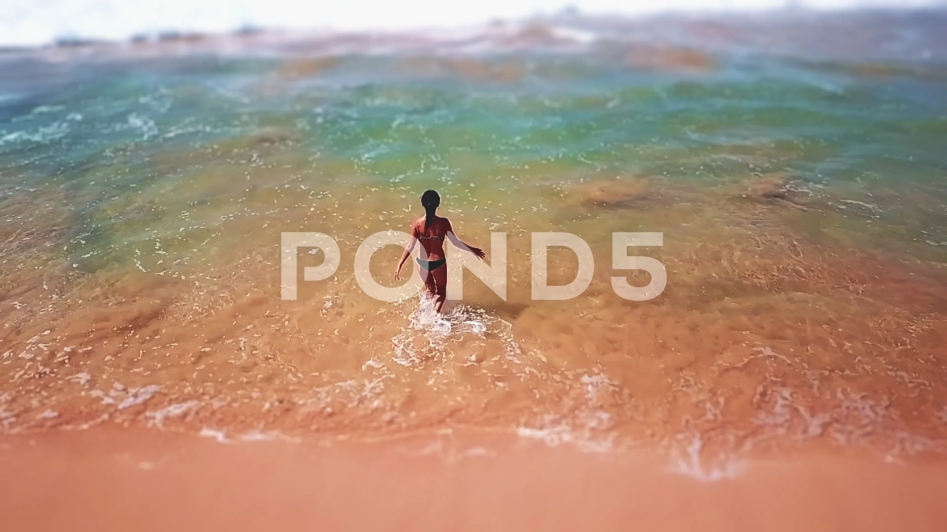 Asian woman feet walking barefoot beach at endless ocean seaside leaving