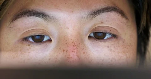 Asian woman using computer Video stock 81486603