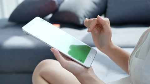 Asian woman using digital tablet shopping online, call, texting message internet Vidéo 154454774
