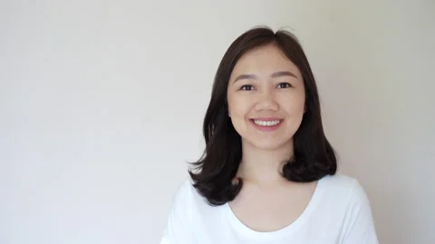 Asian woman's portrait Stock Footage 134366555
