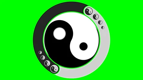 Asian Yin Yang symbol Video stock 262012147