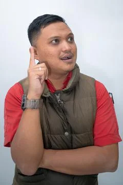An Asian young man expression. Stock Photos