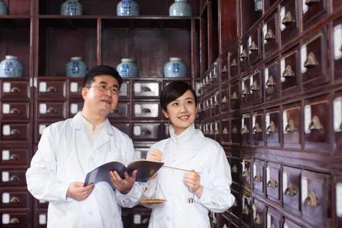 Asians Middle-aged and elderly men Cabinets Shop Middle-aged and elderly people Stock Photos