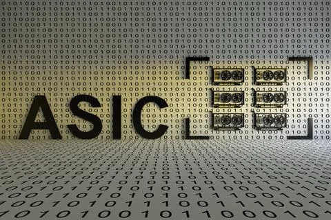 ASIC concept text sunlight 3D illustration Stock Illustration