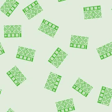 Asic miner cryptocurrency mining glyph seamless pattern Illustrazione stock