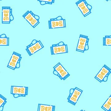 Asic miner cryptocurrency mining vector seamless pattern Stock Illustration