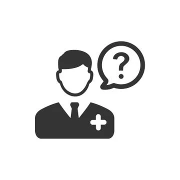 Ask Doctor Icon Stock Illustration