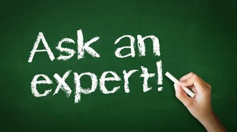 Ask an expert chalk illustration Stock Photos