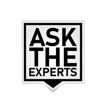 Ask The Experts Business Customers Solution Label Icon Vector Stock Illustration