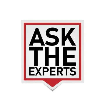Ask The Experts Business Customers Solution Label Icon Vector Stock Illustration
