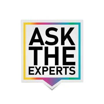 Ask The Experts Business Customers Solution Label Icon Vector 库存插图