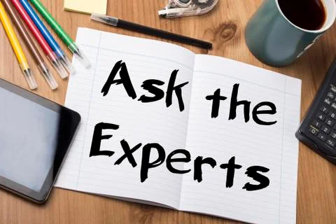 Ask the Experts - Note Pad With Text Photos