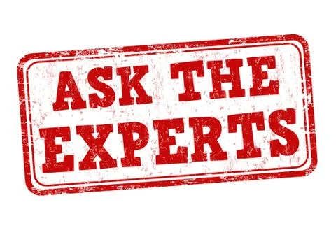 Ask the experts stamp Stock Illustration