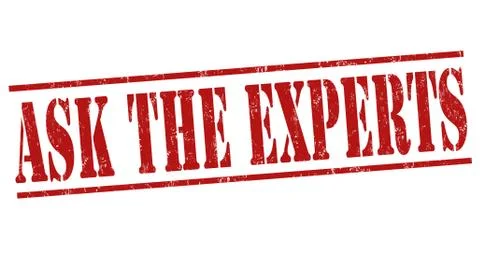 Ask the experts stamp Stock Illustration