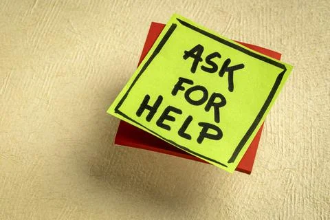 Ask for help advice or reminder Stock Photos