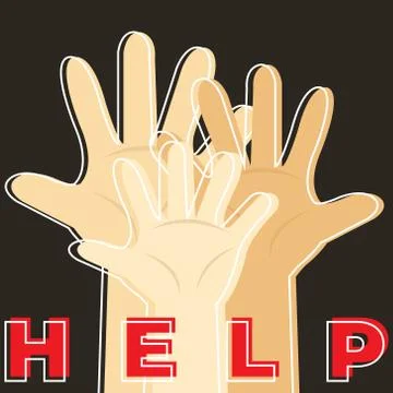 Ask For Help Sign Stock Illustration