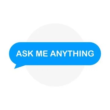 Ask me anything. AMA session concept. 库存插图