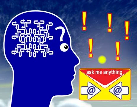 Ask me anything concept Illustrazione stock