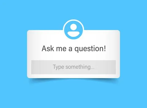 Ask me a question icon in flat style. Faq vector illustration on isolated b.. Ilustración de archivo