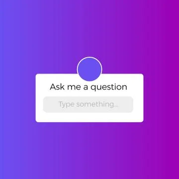 Ask me a question User interface design vector Illustrazione stock