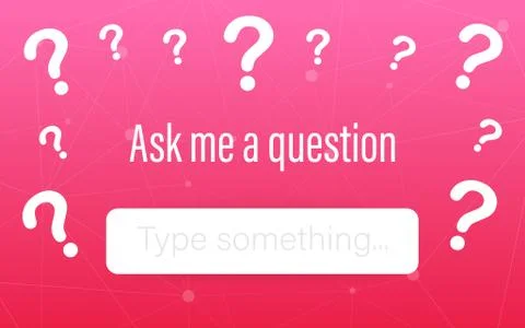 Ask me a question User interface design. Vector stock illustration. Illustrazione stock