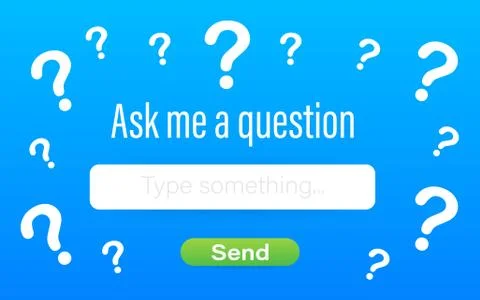 Ask me a question User interface design. Vector stock illustration. Stock Illustration