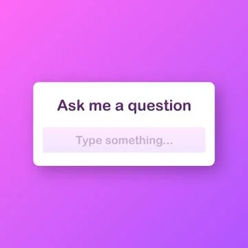 Ask me a question User interface design. Vector stock illustration. Ilustración de archivo