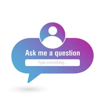 Ask me a question vector banner. User interface window. Vector Illustrazione stock