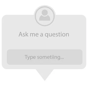 Ask me a question on white background. Ask me question social media sticker. Illustrazione stock
