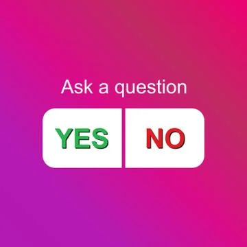 Ask a question, choice button yes or no. Modern design concept for social con Ilustración de archivo