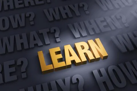 Ask Questions And Learn Illustrazione stock