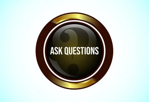 Ask questions button, Suitable for mobile app, and website UI design Stock-Illustration