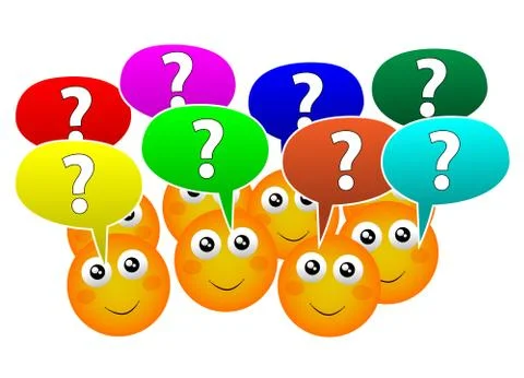 Ask questions Stock Illustration