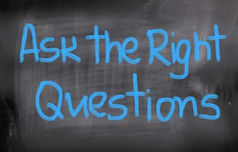 Ask the right questions concept Stock Illustration