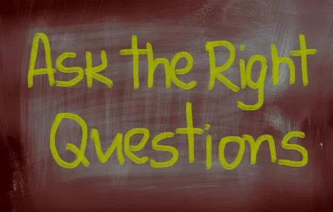 Ask the right questions concept Stock Illustration