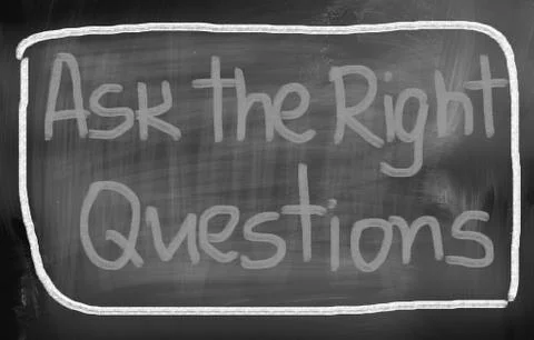 Ask the right questions concept Stock Illustration