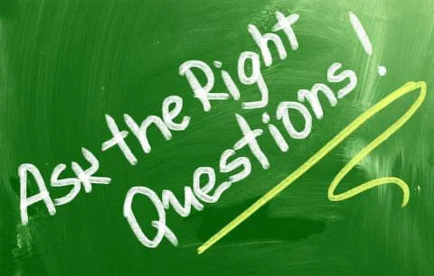 Ask the right questions concept Stock Illustration