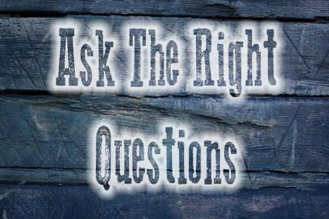 Ask the right questions concept Stock Illustration
