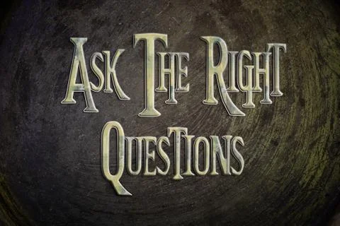 Ask the right questions concept Stock Illustration