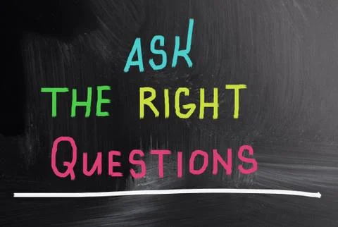 Ask the right questions Stock Illustration